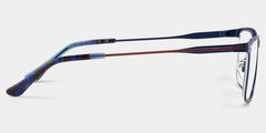 Rectangle Blue Eyeglasses- Roxana Metal Frame Glasses