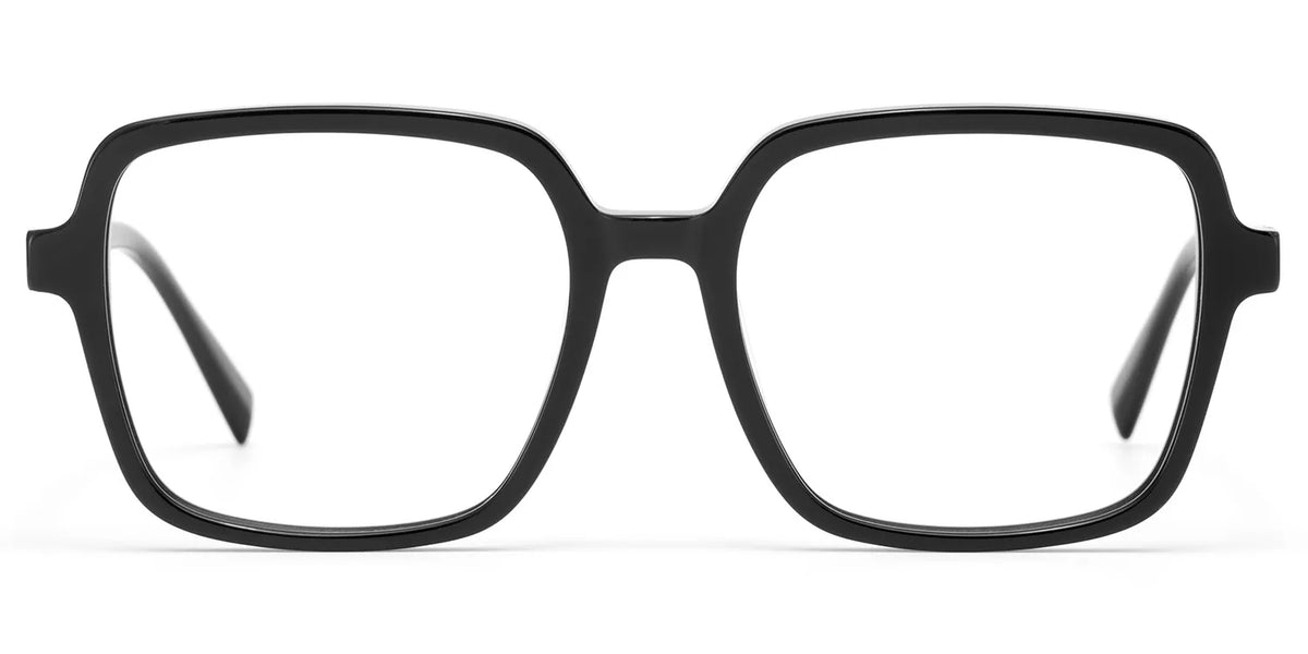 Square Black Eyeglasses- Ember Acetate Frame Glasses