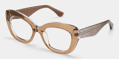 Mireille Butterfly Brown bling bling Eyeglass Frames | ZEELOOL
