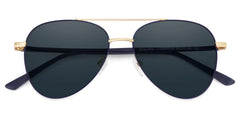 Paige Aviator Black-Gold Sunglasses | Zeelool Glasses