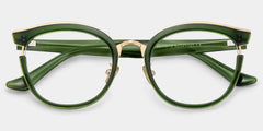 Laraine Cateye Green Eyeglasses & Metal Frames