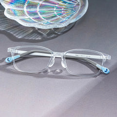Finne Rectangle Cystal Frame Eyeglasses for Teens
