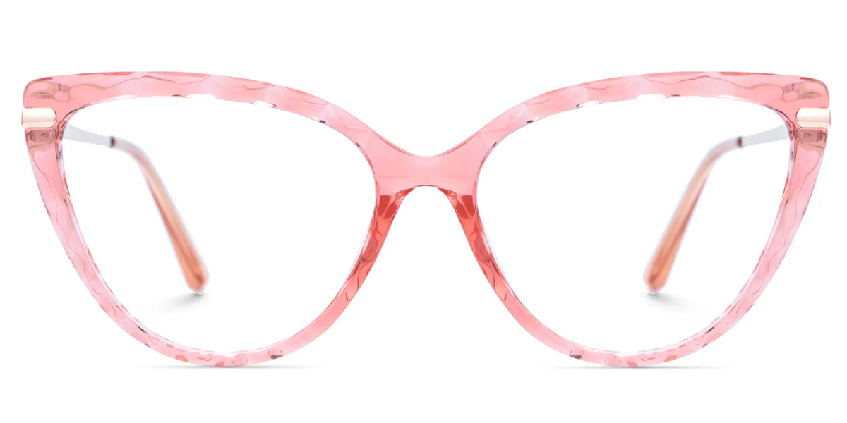 Lucas Cateye Pink Glasses and Clear Frame