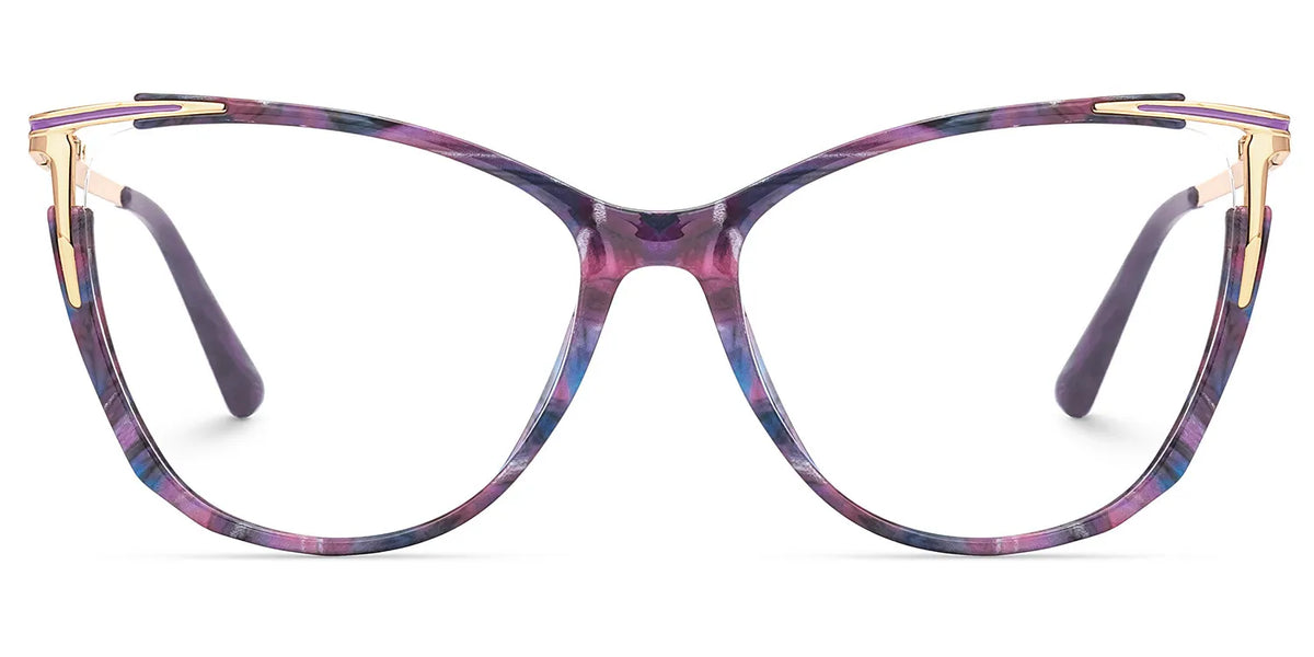 New Purple-Tortoise Color for Yomary Mixed-Material Eyeglasses  | Zeelool Optical