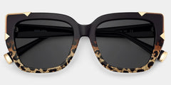 Dax Square black leopard print Frame Eyeglasses for Women| ZEELOOL