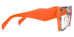 Affordable Hexagonal Orange Tortoiseshell Glasses