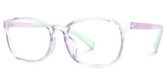 Kids Oval  Purple Amaker Frame Glasses | Zeelool