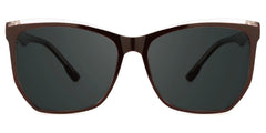 Geometric Libby Coffee Sunglasses deals -Zeelool Glasses