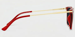 Selena Rectangle Transparent Red Glasses for Women | ZEELOOL