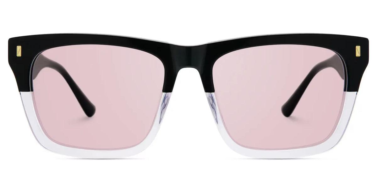 Rectangular Spectacle Frames with Brown Blue Color