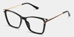 Mia thin black square frame glasses Online | ZEELOOL