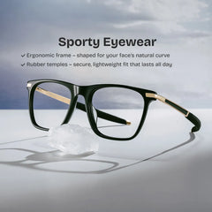 Stable Black Frame Glasses with Rectangle Frame Online | ZEELOOL