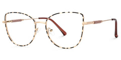 Seisay Eyeglasses in Black-Gold Cateye Design | Zeelool