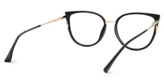 Estrada Cateye Black Eyeglasses with Mixed Materials -Zeelool