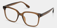 Oglesby Square Blue Light Blocking Glasses Brown Frame | Zeelool