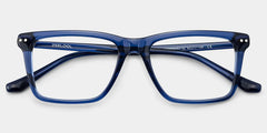 Harper Blue Frame Prescription Glasses with Rectangle Shape | ZEELOOL