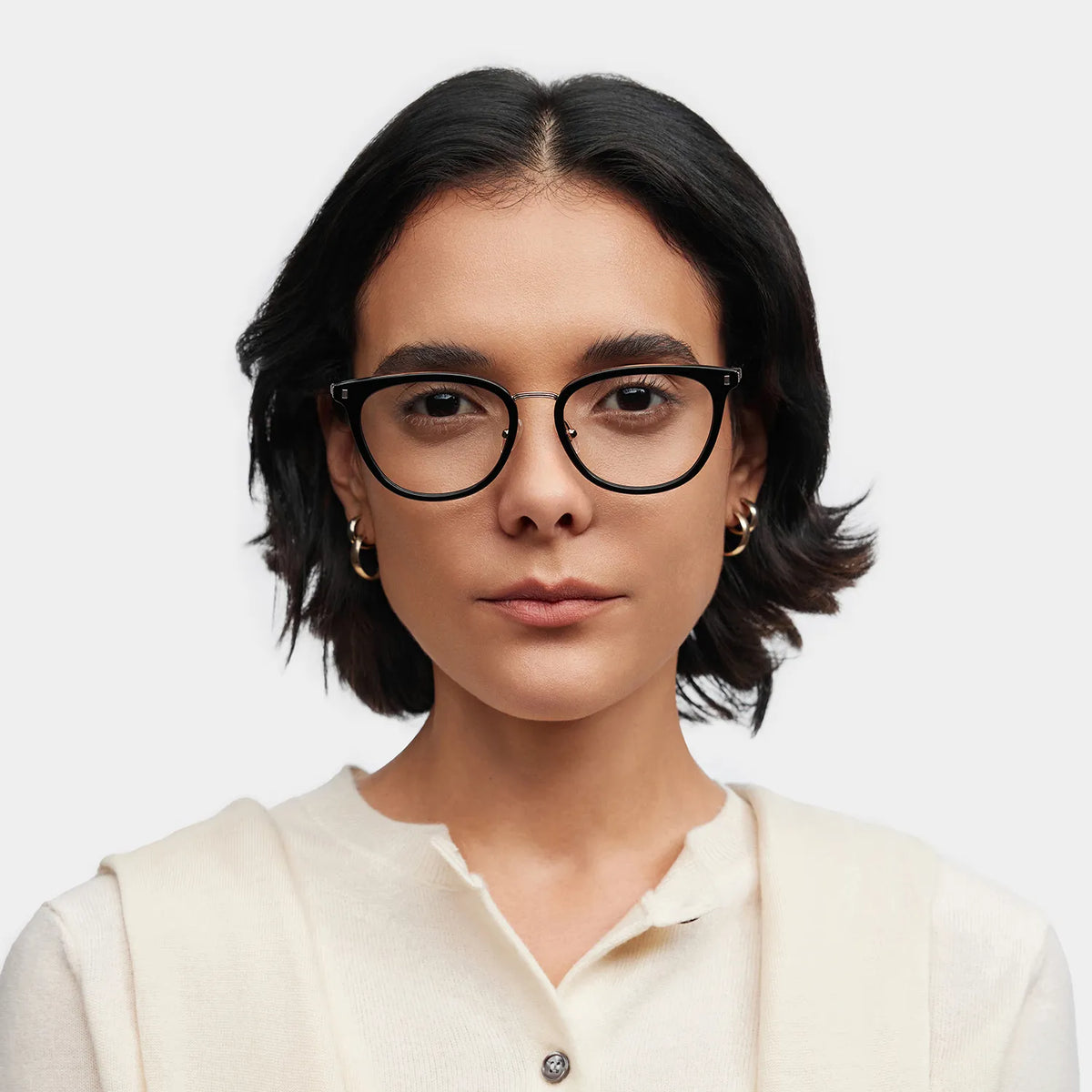 Caden Eyeglasses in Round Black Frame | Zeelool