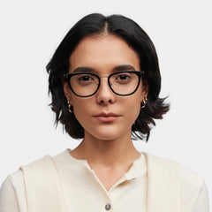 Caden Eyeglasses in Round Black Frame | Zeelool