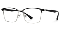 Eaddy Silver Eyeglasses with Rectangle Shape | Zeelool Optical