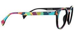 Street-Artist Round Colorful Funky Frame Glasses | Zeelool