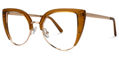 Brewer Cat Eye Brown Glasses Online Sale for Women