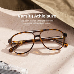 Luna Tortoise Aviator Glasses | Lightweight Athleisure