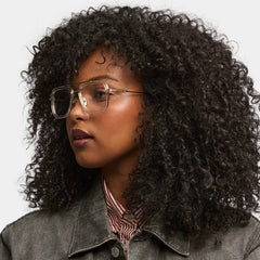 Gifford Aviator Clear Frame Glasses | Zeelool Optical