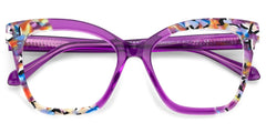 Chase Acetate Purple Frame Glasses with Butterfly Shape | Zeelool