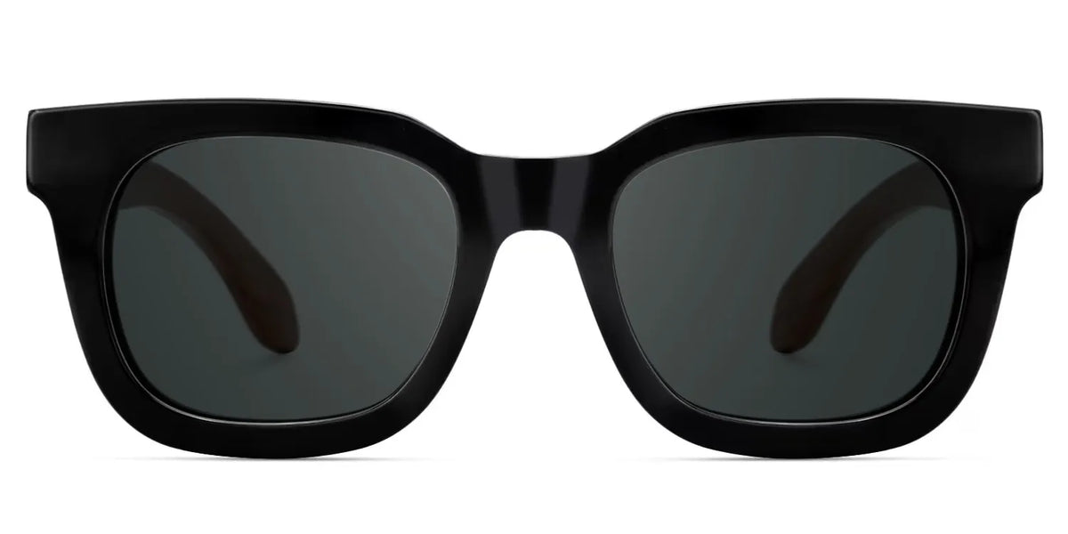 Sam Rectangle Wood Thick Frame Sunglasses for Men | Zeelool