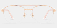 Emily Rose Gold Frame Glasses with Aviator Frame Online | ZEELOOL