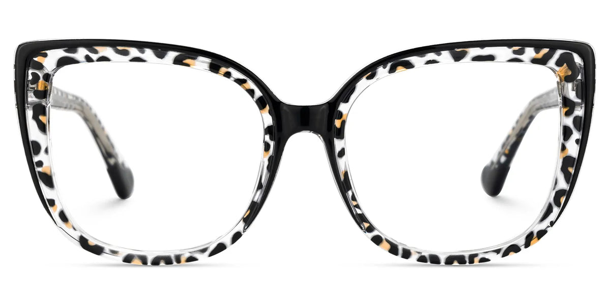 Large Tortoise Shell Eyeglasses Frames With Cat Eye Shape