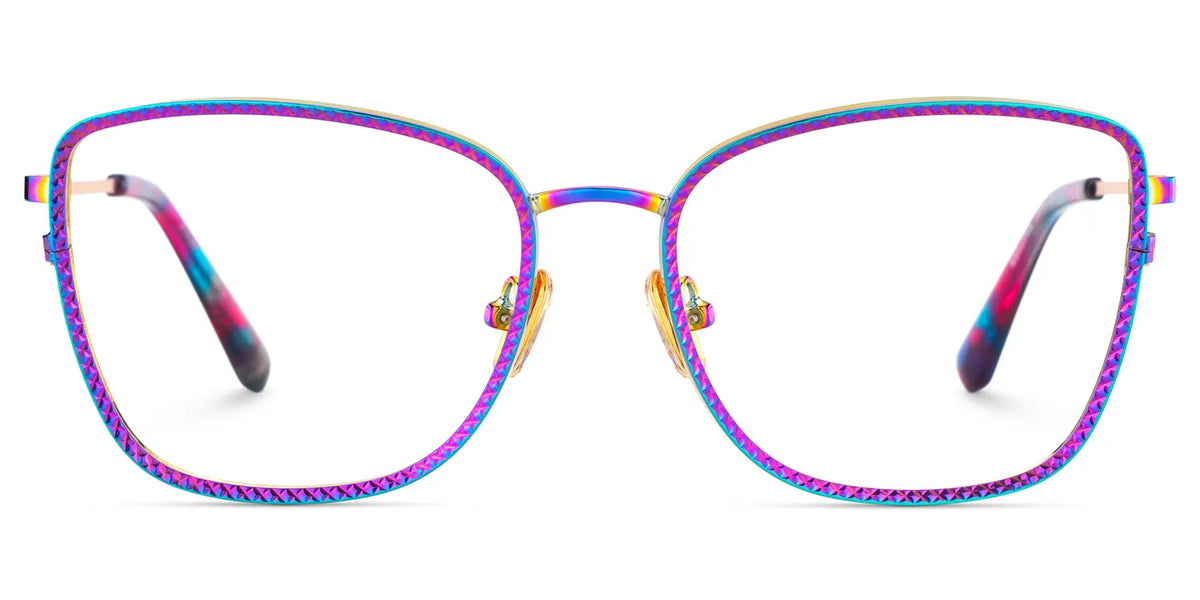 Ronan Eyeglasses in Rectangle Iridescent Frame | Zeelool
