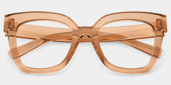 Malcolm Square Clear Beige Frame Glasses | Zeelool
