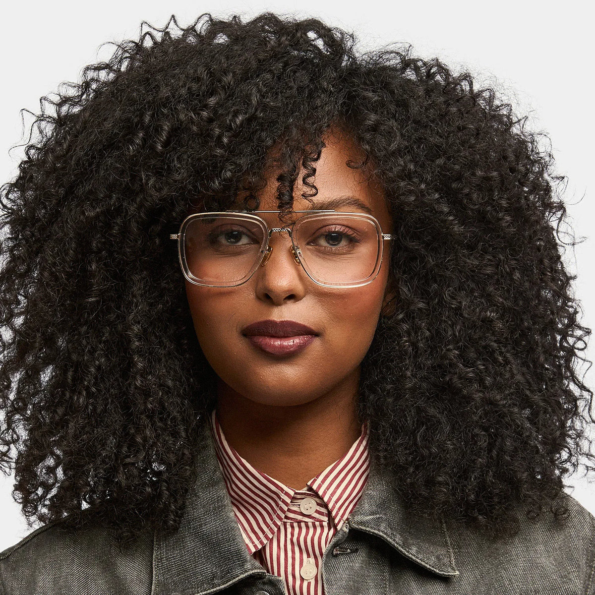 Gifford Aviator Clear Frame Glasses | Zeelool Optical