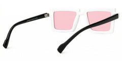 Zephyr White Cyberpunk Rectangle Frame Glasses | Zeelool