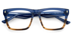 Rectangular Spectacle Frames with Brown Blue Color