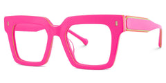 Square Pink Eyeglasses- Gilberto Acetate Frame Glasses