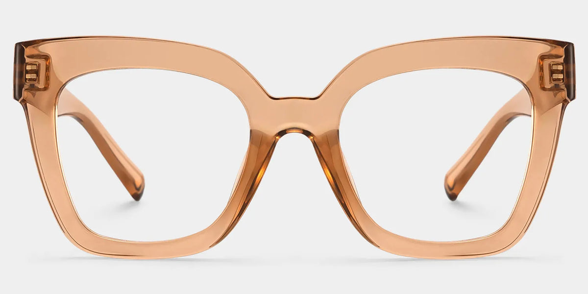 Malcolm Square Clear Beige Frame Glasses | Zeelool
