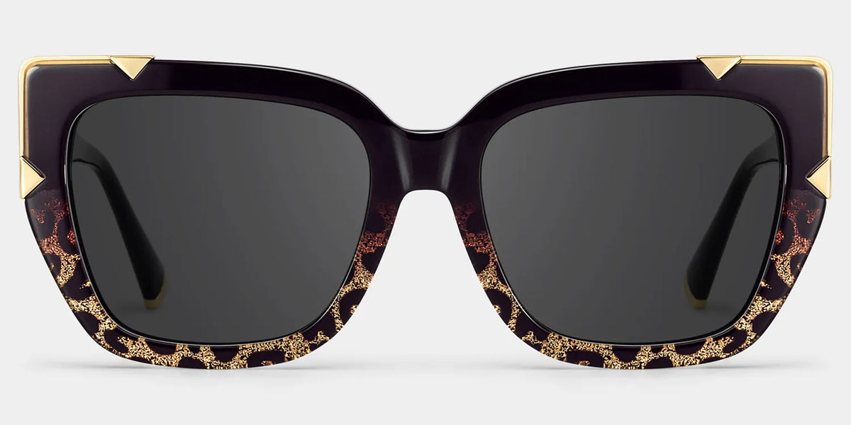 Dax Square black leopard print Frame Eyeglasses for Women| ZEELOOL