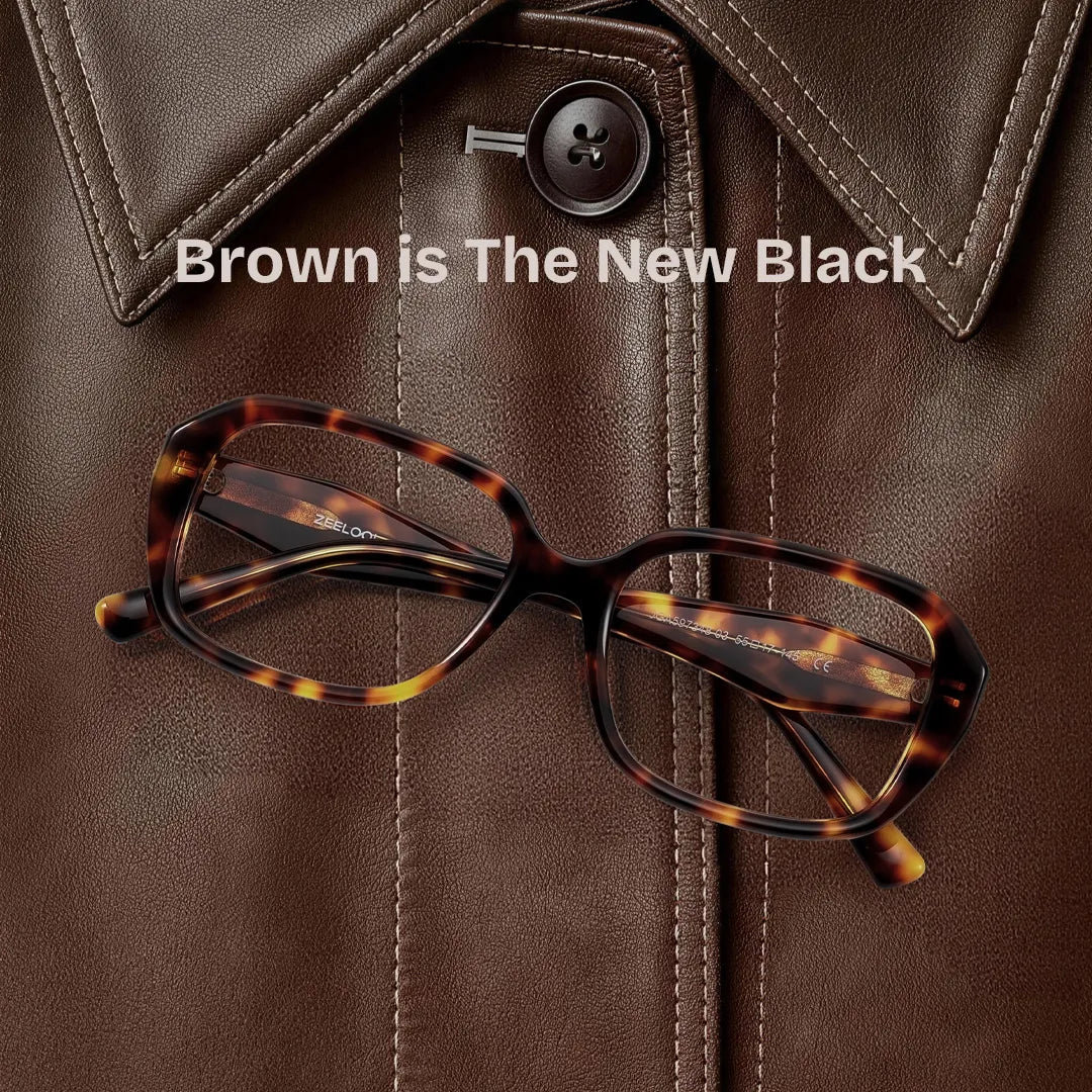 Rowan Brown Tortoise Rectangle Glasses for Women | ZEELOOL