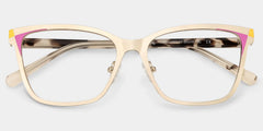 Elise Gold Frame Glasses with Rectangle Frame Online | ZEELOOL