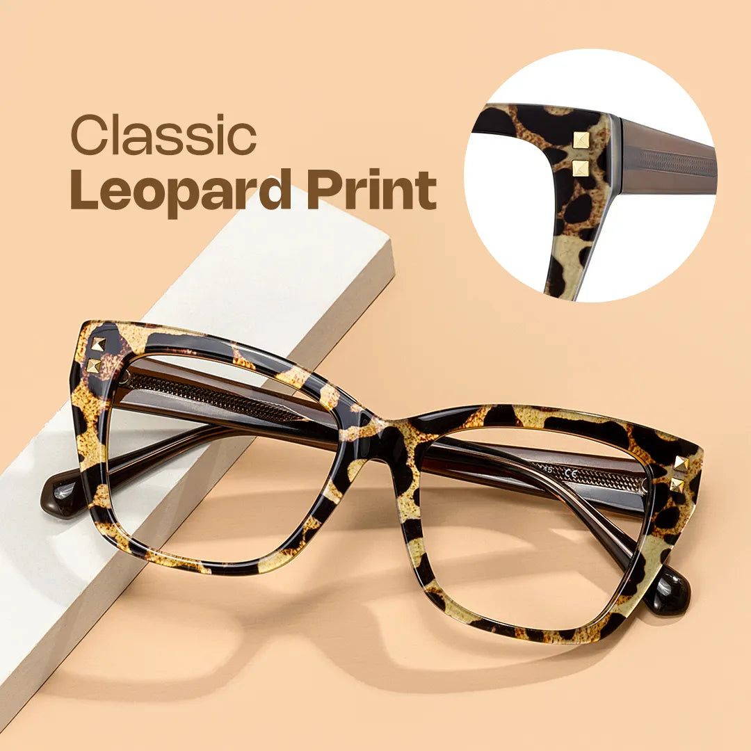 Tessia Leopard Square Glasses Women's Glasses | Zeelool