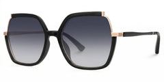 Alexia Mixed-Materials Square Black Frame Glasses | Zeelool