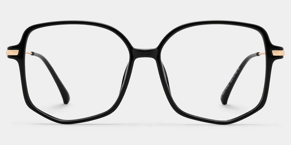 Payton Geometric Black Frame Glasses | Zeelool Optical