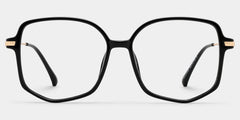 Payton Geometric Black Frame Glasses | Zeelool Optical