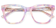 Square Purple Eyeglasses- Mae Acetate Frame Glasses