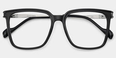 Thin Black Frame Glasses With Square Shape