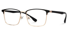 Eaddy Gold Eyeglasses with Rectangle Shape | Zeelool Optical