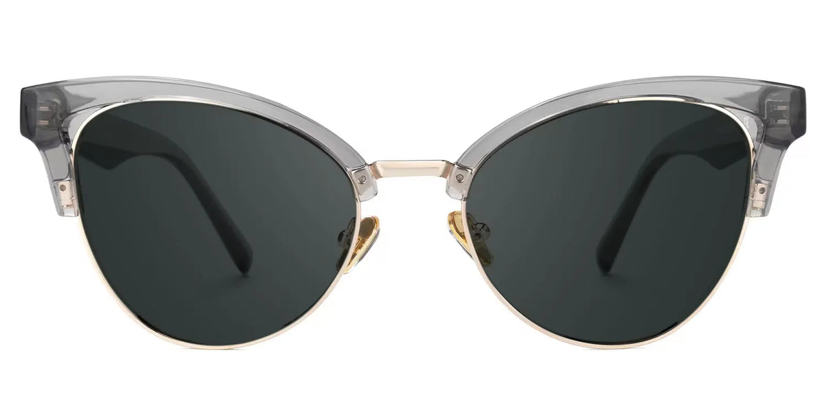 Charlene Browline Gray Sunglasses and Cateye Frames