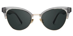 Charlene Browline Gray Sunglasses and Cateye Frames